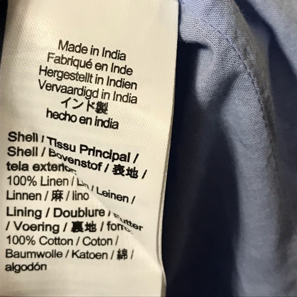 J. Crew Linen Daydream Dress in French Blue Size Large Petite LP NWT - Picture 8 of 9